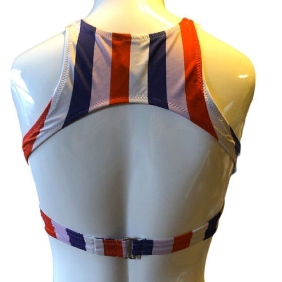 Old Navy striped swim bikini high-neck size small - Picture 6 of 6